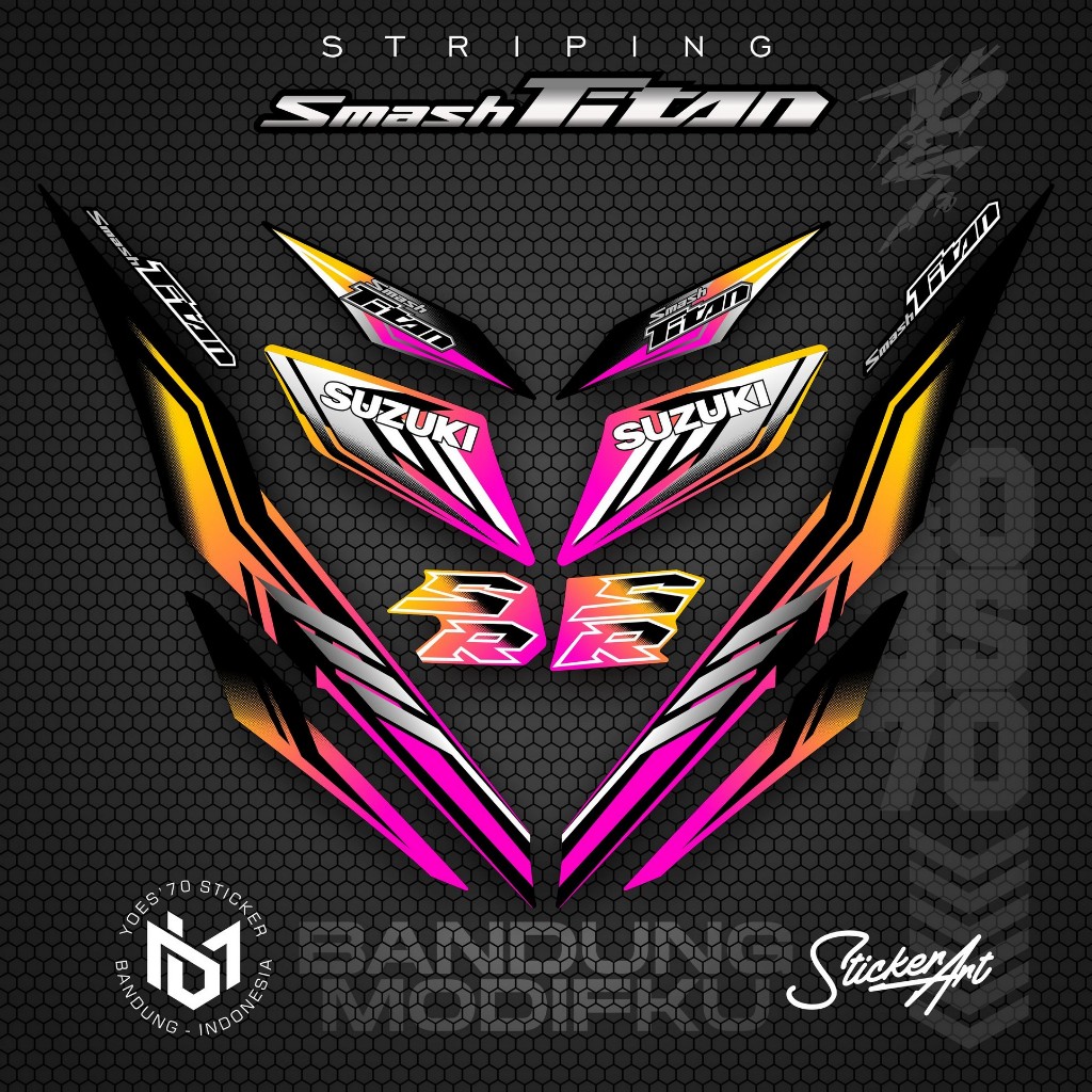 STRIPING VARIASI MOTOR SMASH TITAN/  KRS  19 / SUZUKI SMASH TITAN  2010 /  VARIASI SUZUKI SMASH TITA