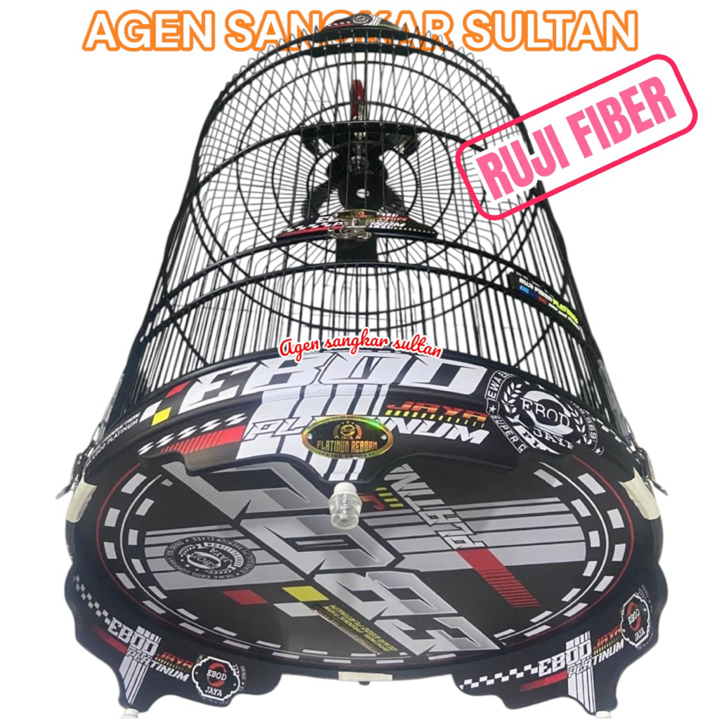 SANGKAR KANDANG MURAI EBOD PVC DECAL PLATINUM RUJI FIBER
