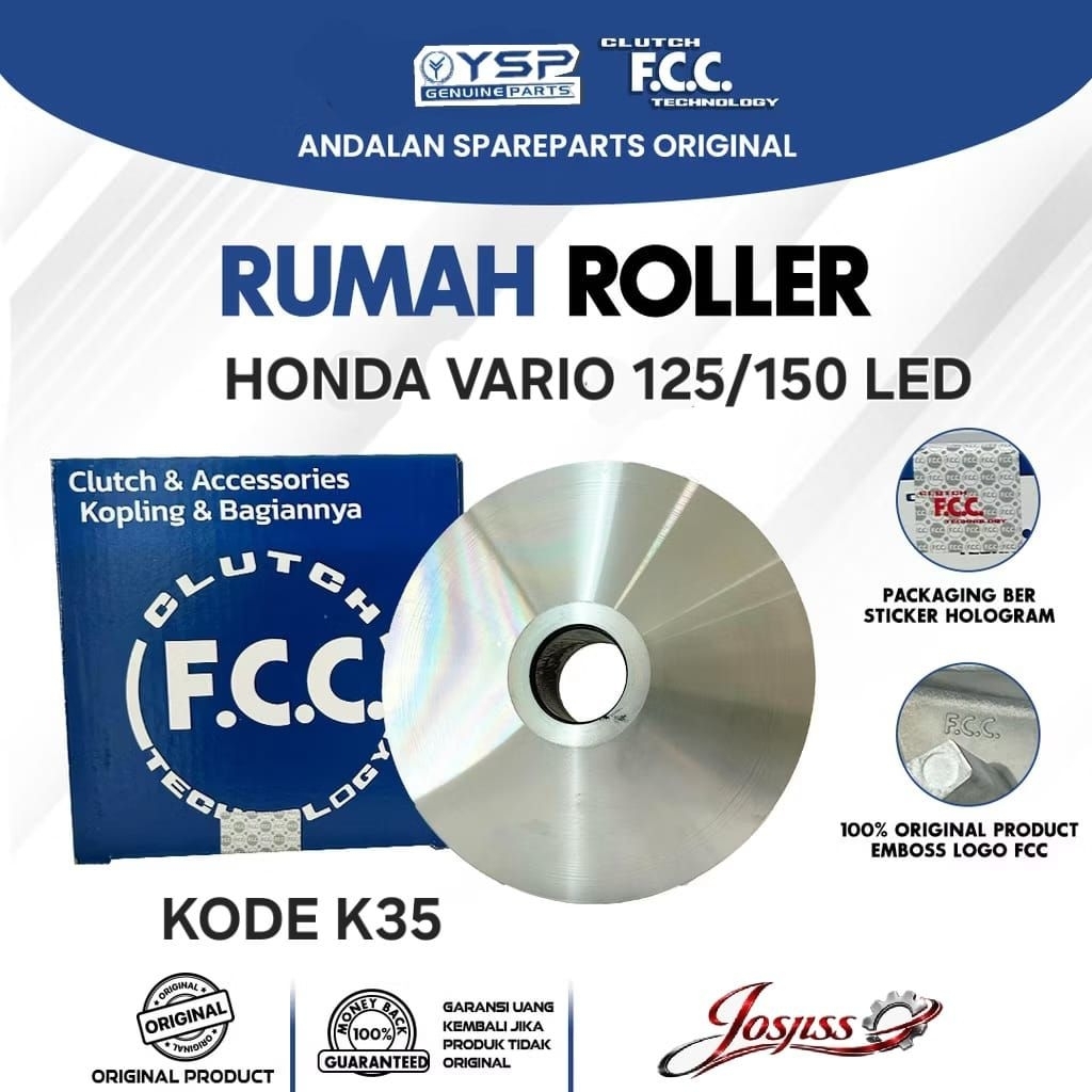 RUMAH ROLLER FCC VARIO 125/150 LED (K35) ORIGINAL FCC YSP