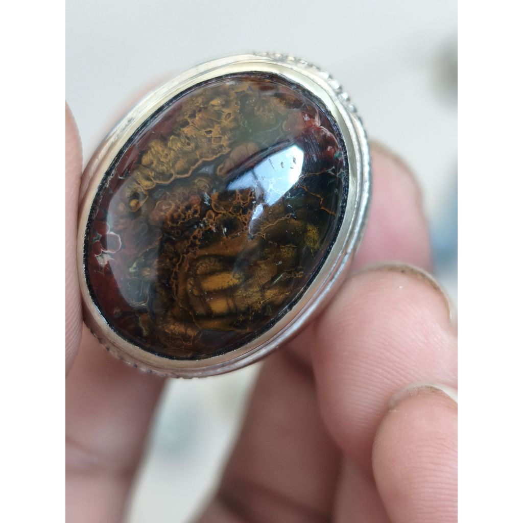 batu cincin bacan pancawarna kura motif Obi Ternate