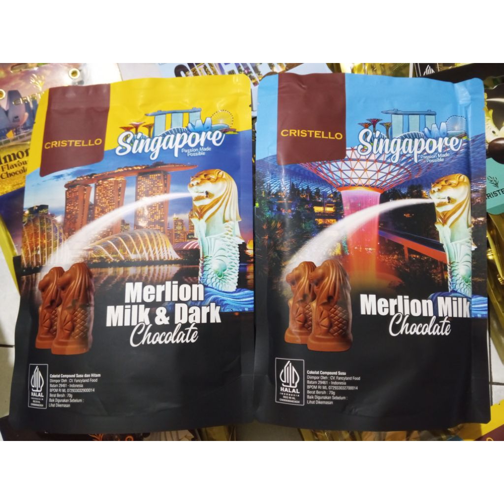 Cristello Merlion Chocolate / coklat Singapura