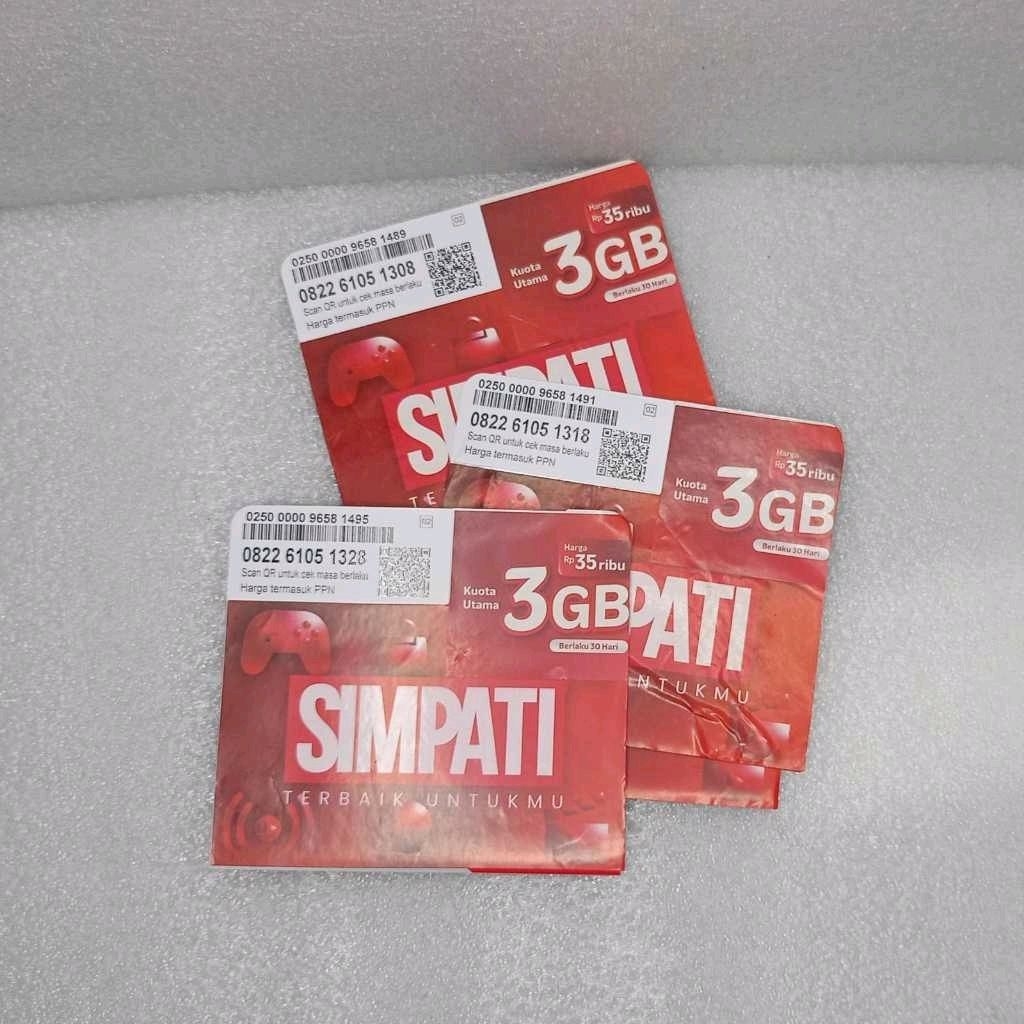 Kartu Perdana Telkomsel Simpati 3GB Kuota Internet