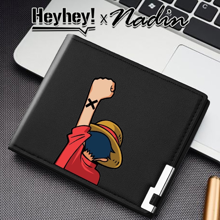 [BISA COD] Dompet Pria Anime One Piece Dompet Wallet Anime One Piece Yonkou Pirates Dompet Luffy Dom