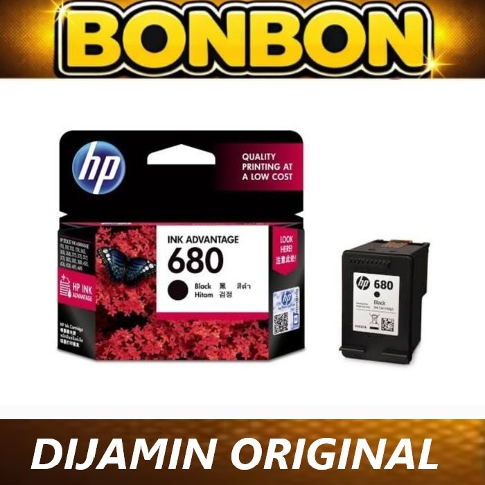 TINTA HP 680 HP680 HITAM BLACK ORIGINAL HP680