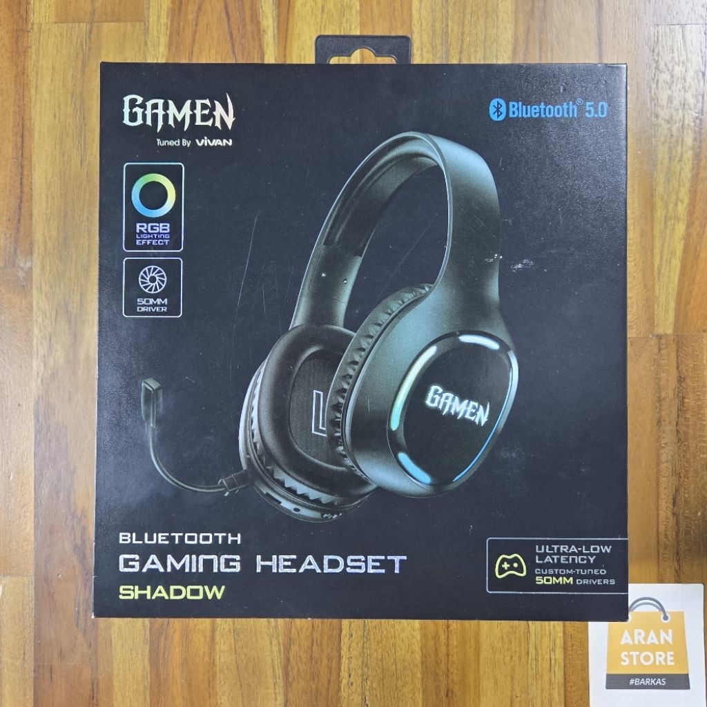 Headset Bluetooth Gamen Shadow Bekas Lengkap