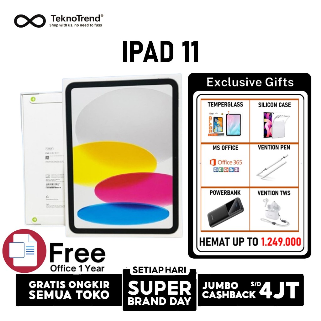 Apple iPad 11th Gen 11" Wifi 512GB 256GB 128GB