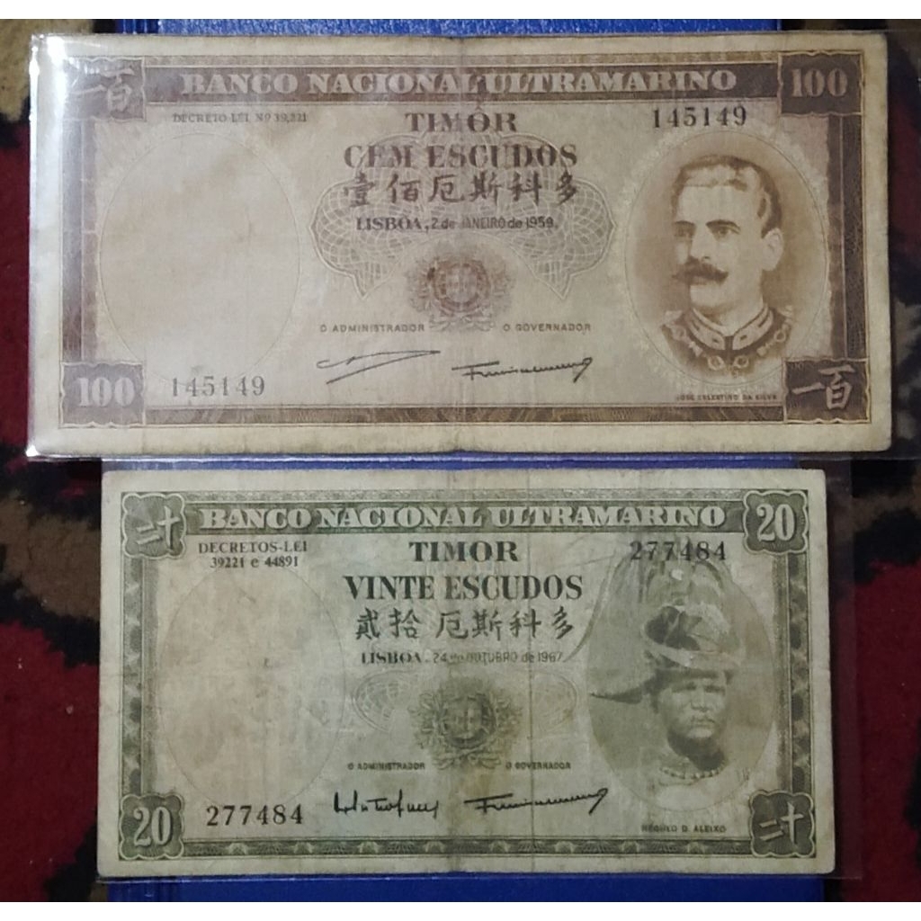 Uang Lawas LN TIMOR 2 Lembar Langka