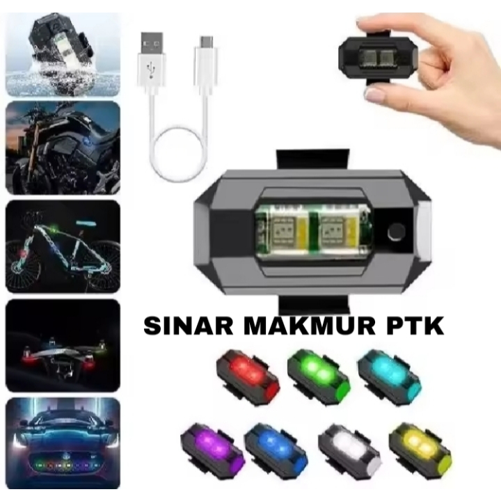 Lampu LED Kedip Pesawat RGB LED Aircraft Plane 7 Warna Universal lampu pesawat