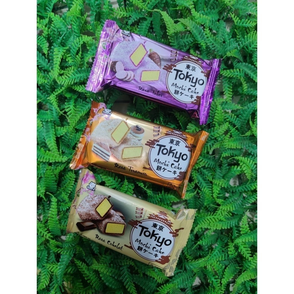 Tokyo Mochi Cake 1 Box isi 30 pcs / Kue Mochi / Mochi Bolu Rasa Mix (Cokelat Tiramisu Talas)