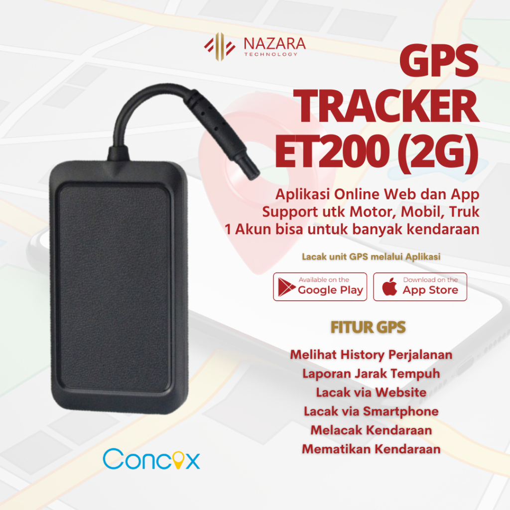 GPS Tracker Mobil Motor Concox Wetrack2 ET200 2G