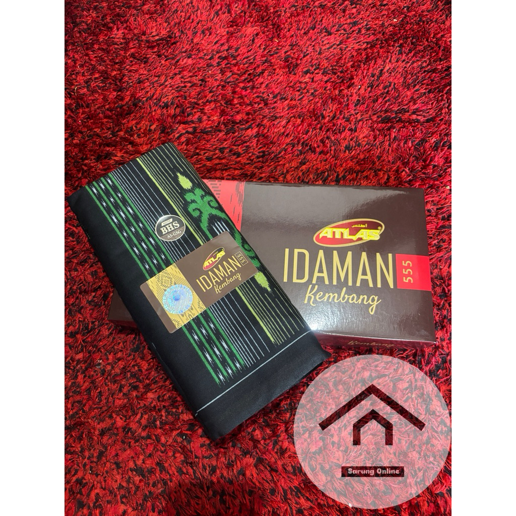 SARUNG ATLAS IDAMAN KEMBANG 555