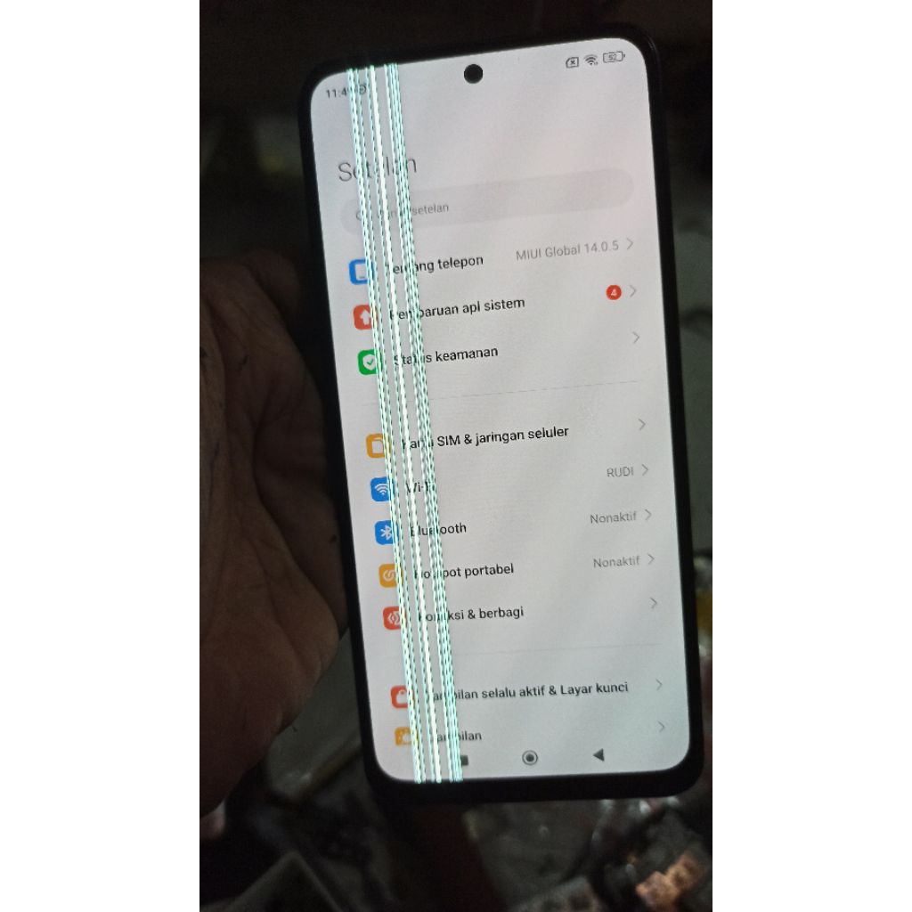 LCD FRAME REDMI NOTE 10/10s MINUS GREEN LINE SEPERTI DI FOTO