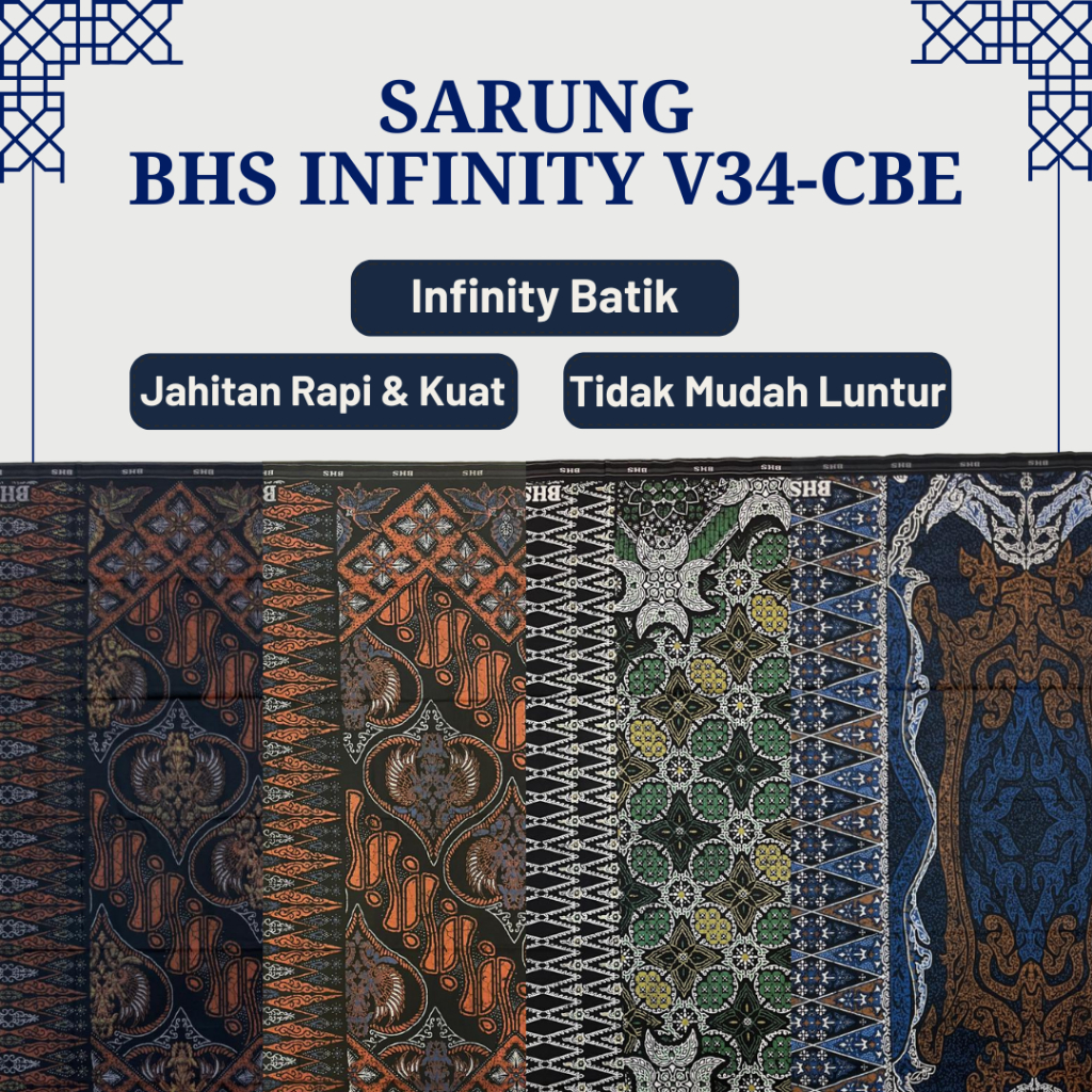 BabaAli - Sarung BHS INFINITY V34 CBE - Original, Elegan, Nyaman & Premium Quality