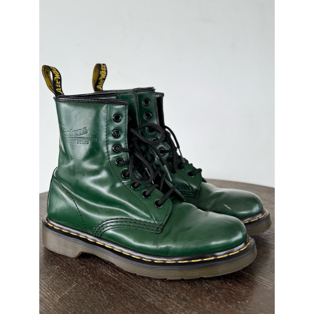 Sepatu Dr. Martens 1460 Vintage / older release / special side-emboss variant Green