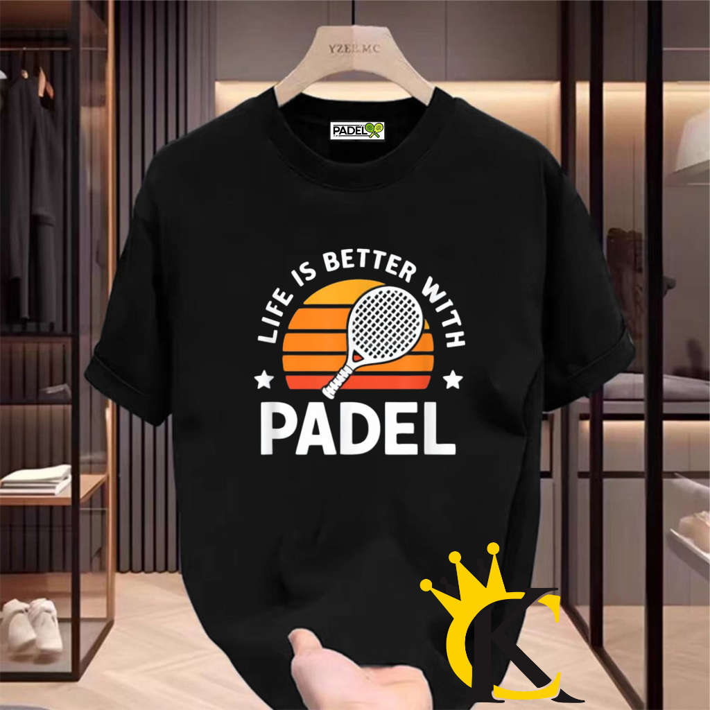 Baju Kaos Cewe Cowo / Kaos T-Shirt Padel Premium Cotton 30s Tersedia Size Dewasa Jumbo Type A