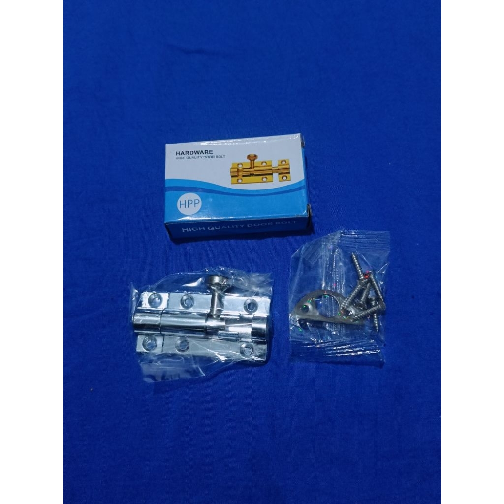 Grendel Slot Pintu Jendela HPP Warna silver