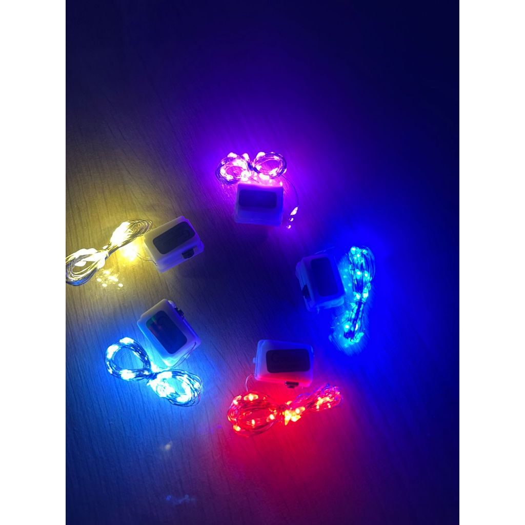 Lampu Hias LED Kawat Baterai Termasuk, Mode Kelap-Kelip & Nyala Statis