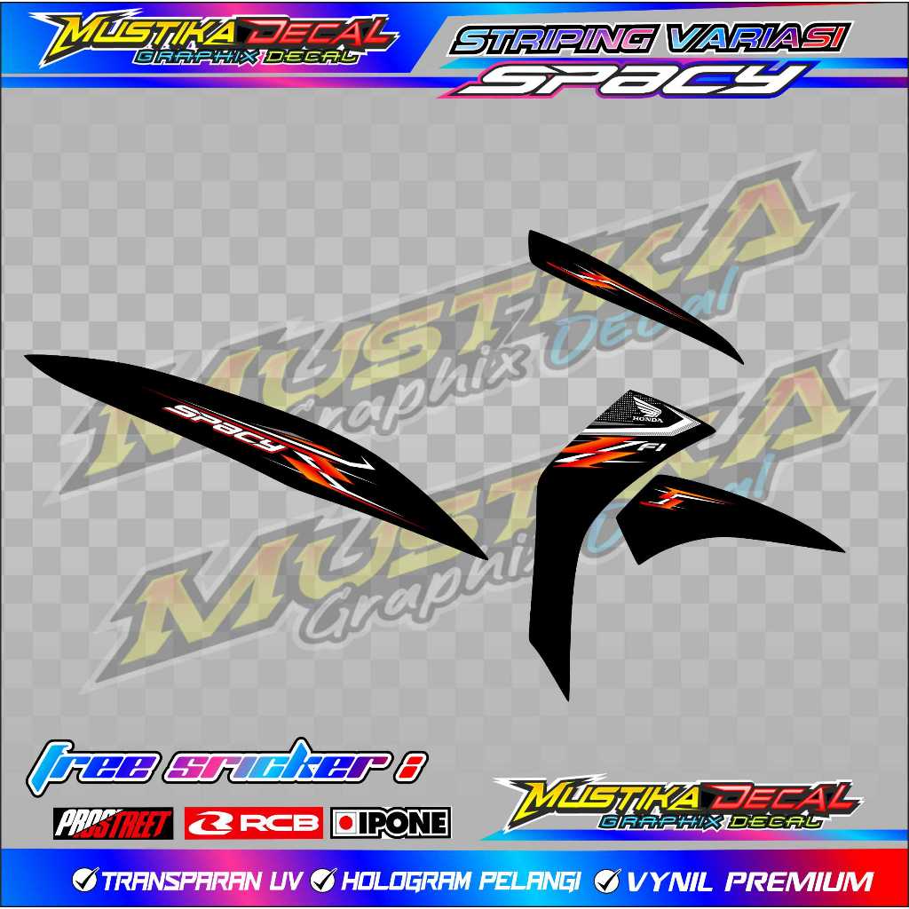 STRIPING VARIASI HONDA SPACY / STICKER LIST MOTOR HONDA SPACY