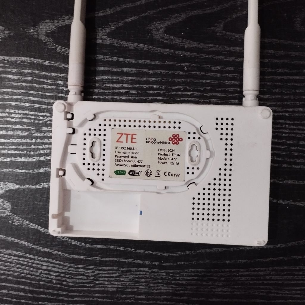 ZTE F477 Epon Router Wireless
