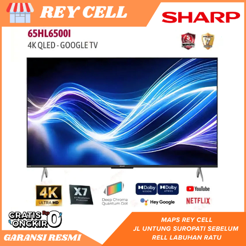 TV SHARP 65 Inch LED 65HL6500I (4K QLED – Google TV) GARANSI RESMI