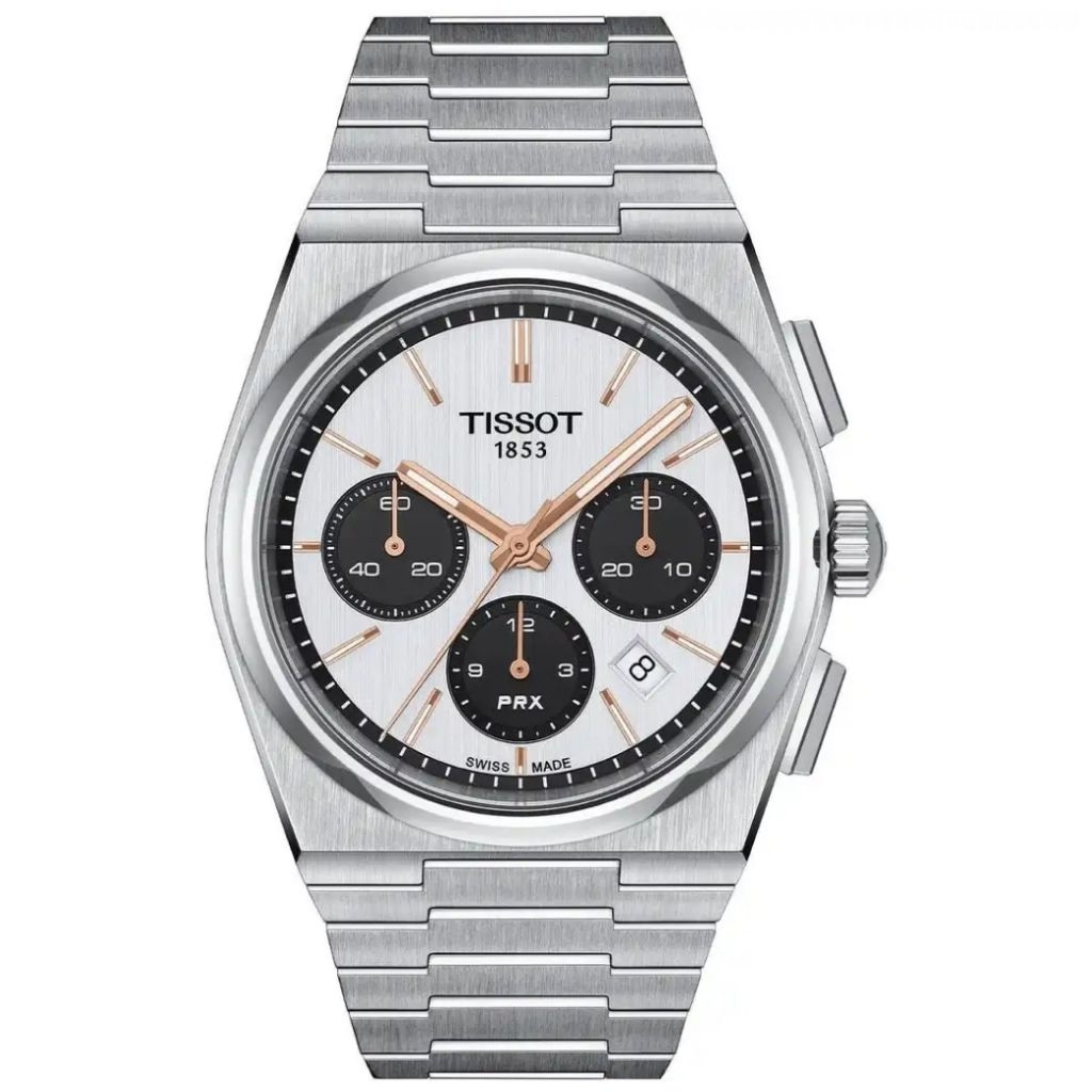 Original 100% Jam Tangan Pria Tissot Tissot PRX Automatic Chronograph T137.427.11.011.00 Stainless S