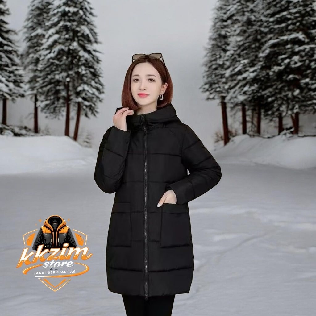 Jaket wanita korea musim dingin bahan import