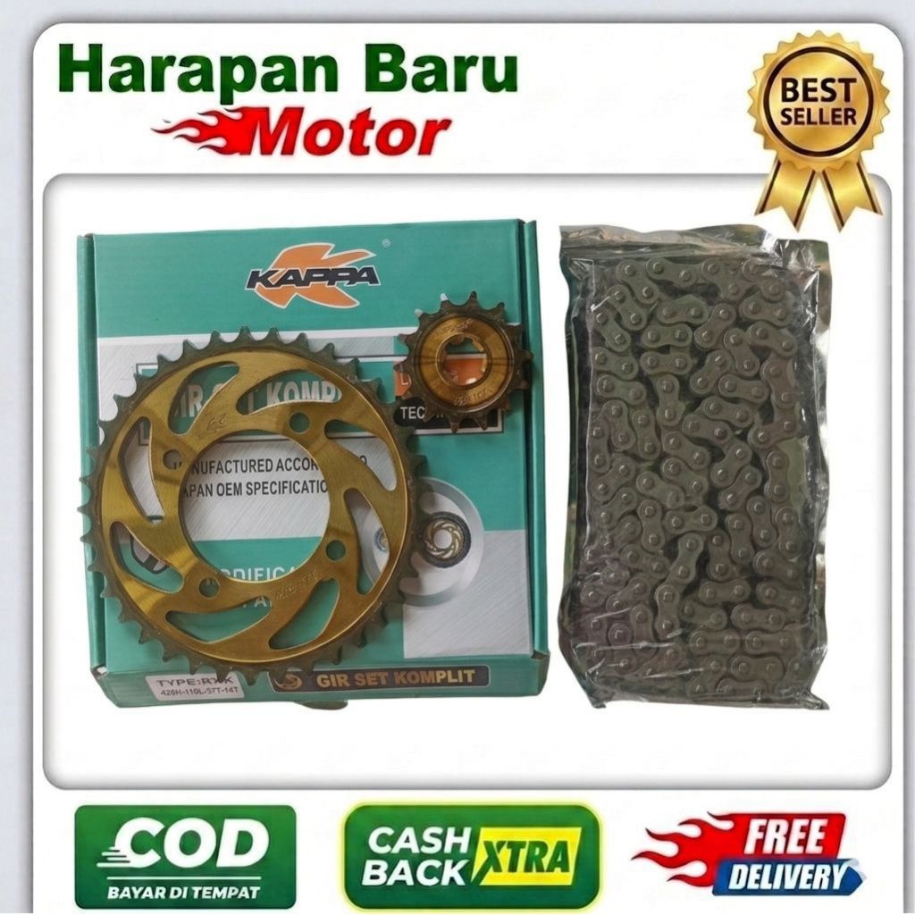 GEAR PAKET SHOGUN 125 KAPPA - HARAPAN BARU MOTOR