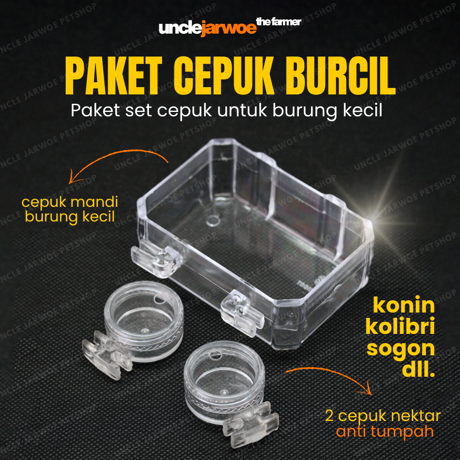 CEPUK NEKTAR SOGON KONIN ANTI TUMPAH - PAKET CEPUK BURUNG KECIL