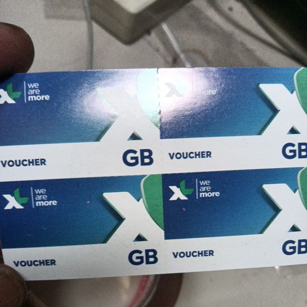 Voucher XL kosong blank bahan zero  bahan inject