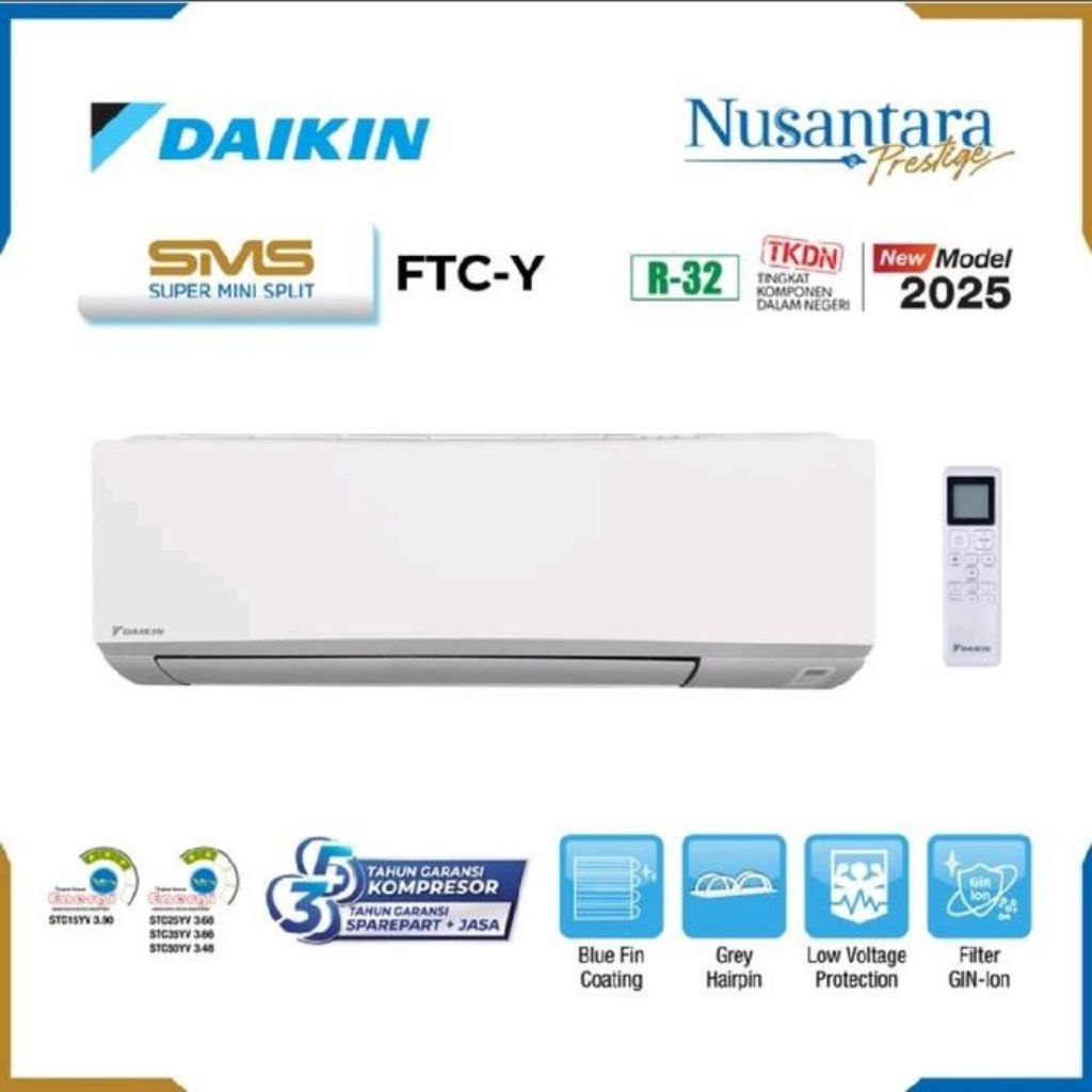 DAIKIN AC 1PK FTC-25YV LOKAL (PASANG CILEGON MERAK)