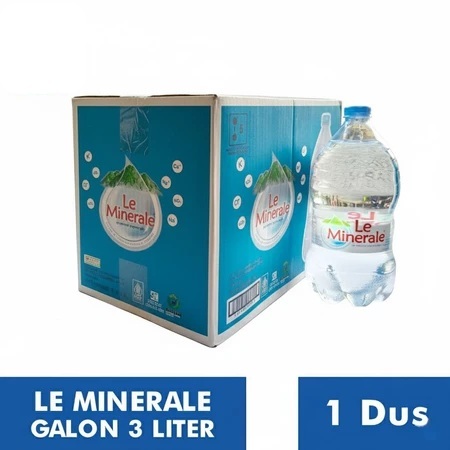 [INSTANT] (1 DUS) LE MINERALE GALON 3 LITER isi (6 GALON)