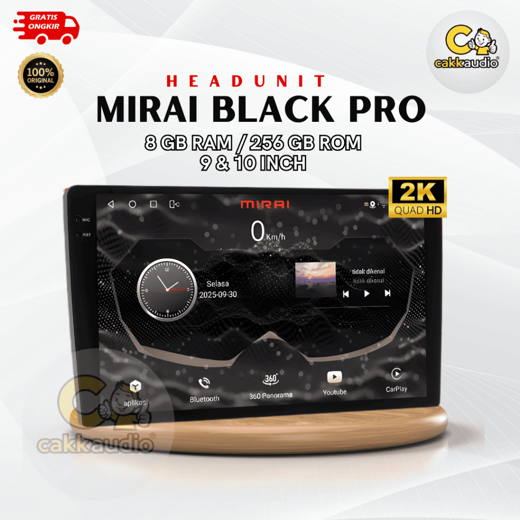 Head Unit Android Mobil Mirai Black Pro | 9 Inch/ 10.1 Inch | 8GB RAM + 256 GB ROM