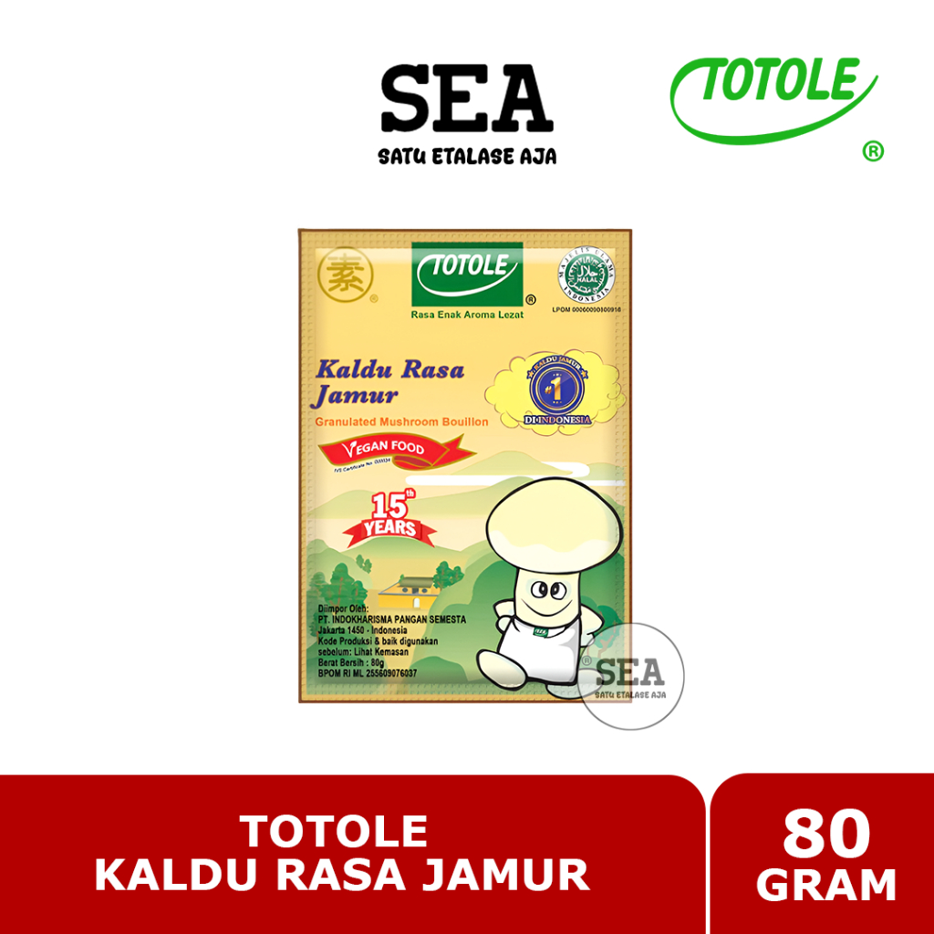TOTOLE Kaldu Rasa Jamur 80gr - TOTOLE Kaldu Jamur 80 gr - TOTOLE Mushroom Bouillon 80 gram