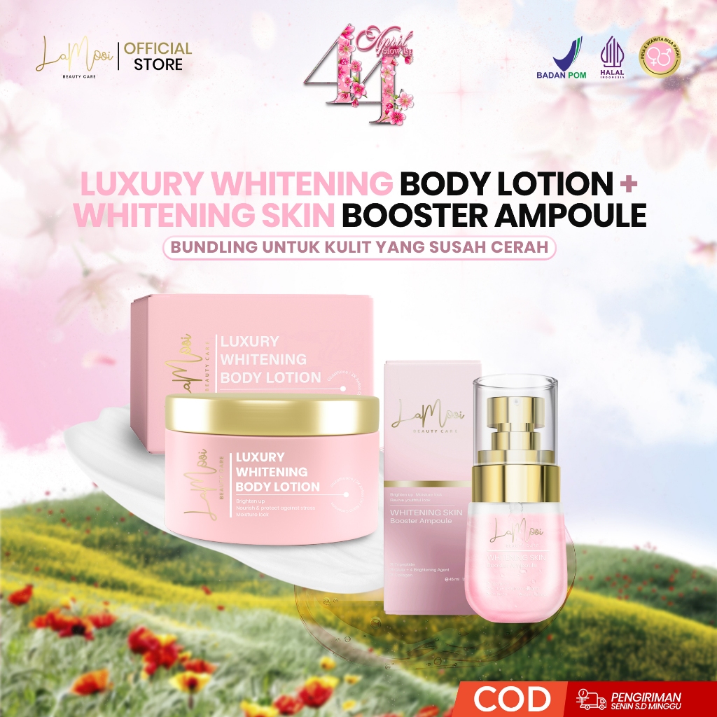 LaMooi - Luxury Whitening Body Lotion + Booster Whitening Body AMPOULE