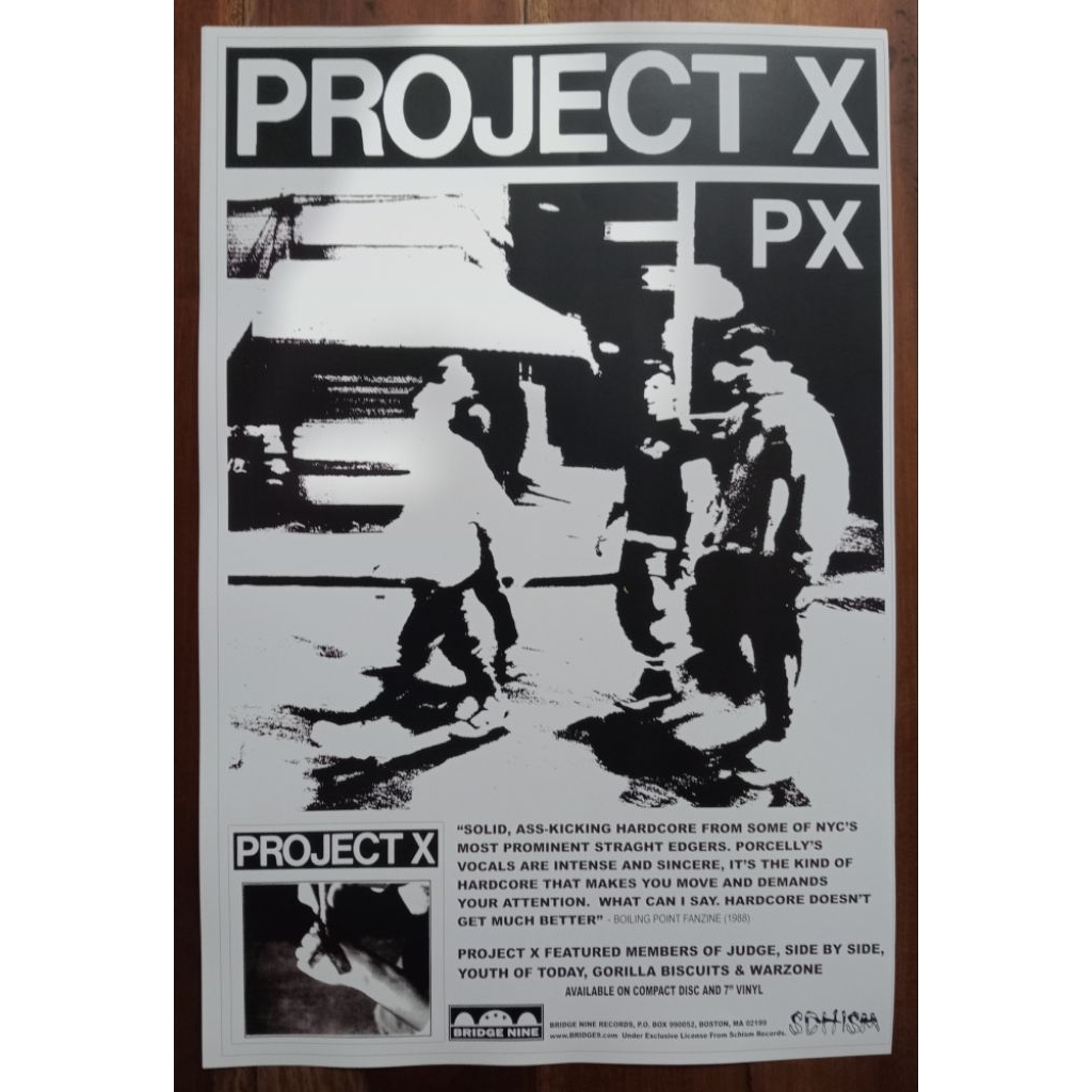 [poster band] Project X - Straight Edge Revenge Promo Album | Project X Band | Poster Project X Band