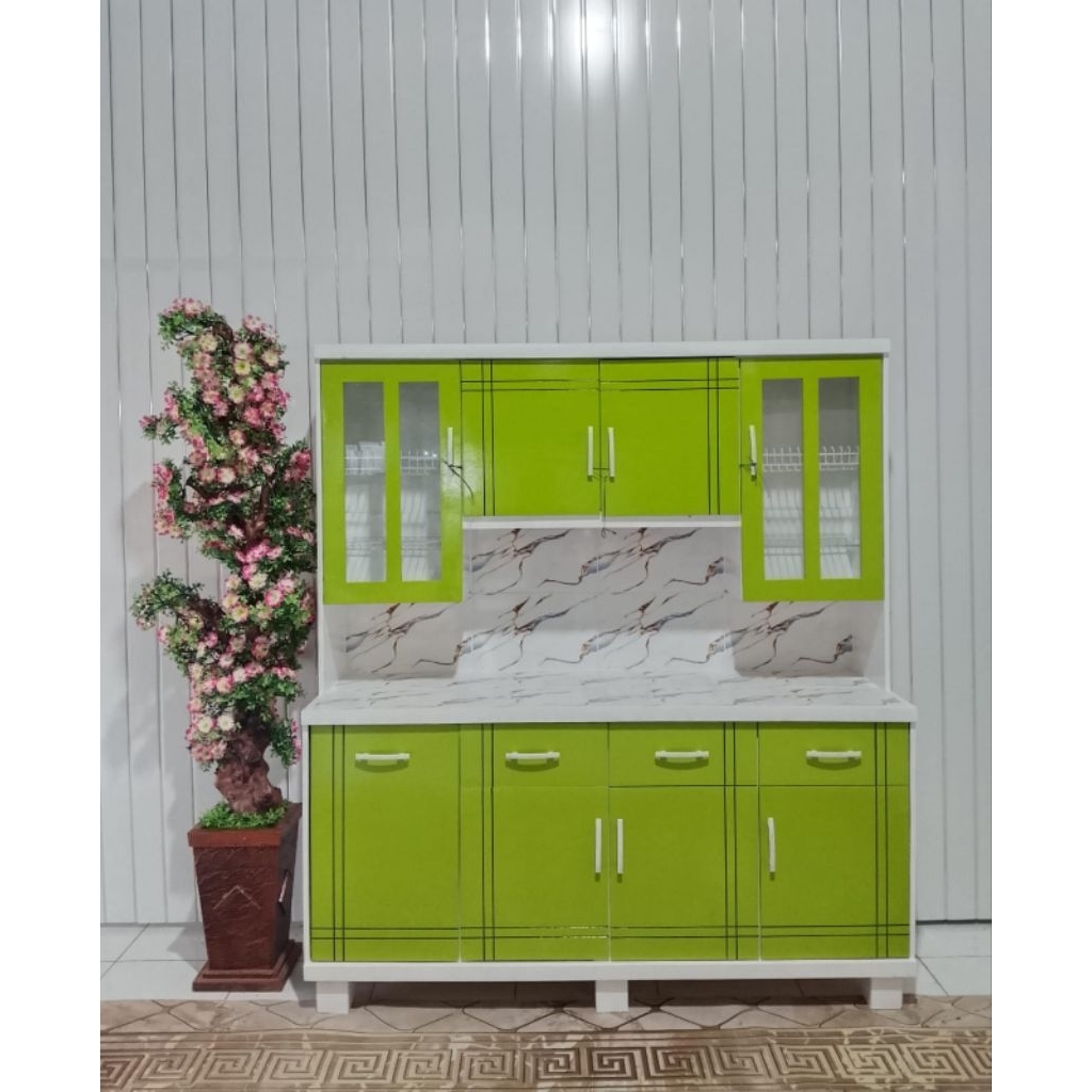 Lemari Dapur Murah Lemari Sayur Rak Piring 4 Pintu Termurah Cat Duco Bisa Custom Warna Termurah Terl