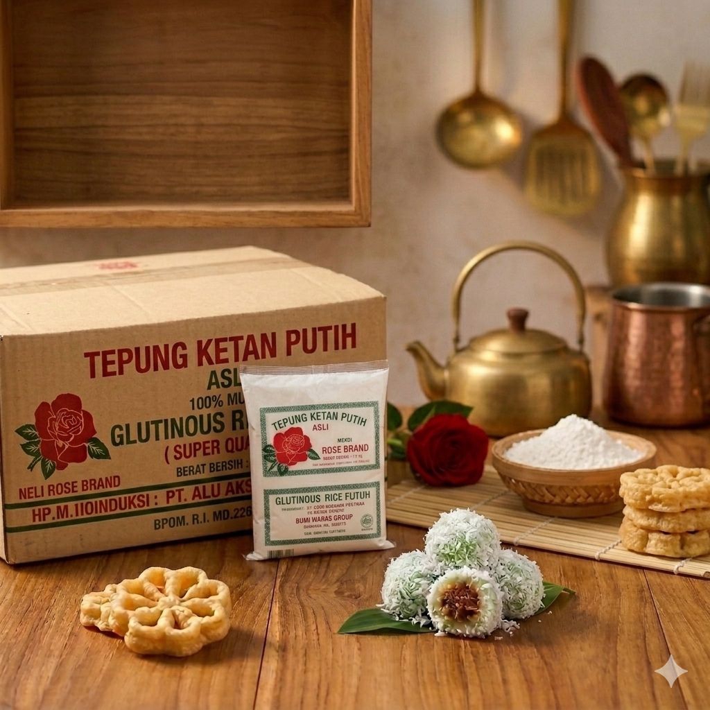 ROSE BRAND tepung ketan 500gr 1 DUS [20 BKS X 500 GRAM]