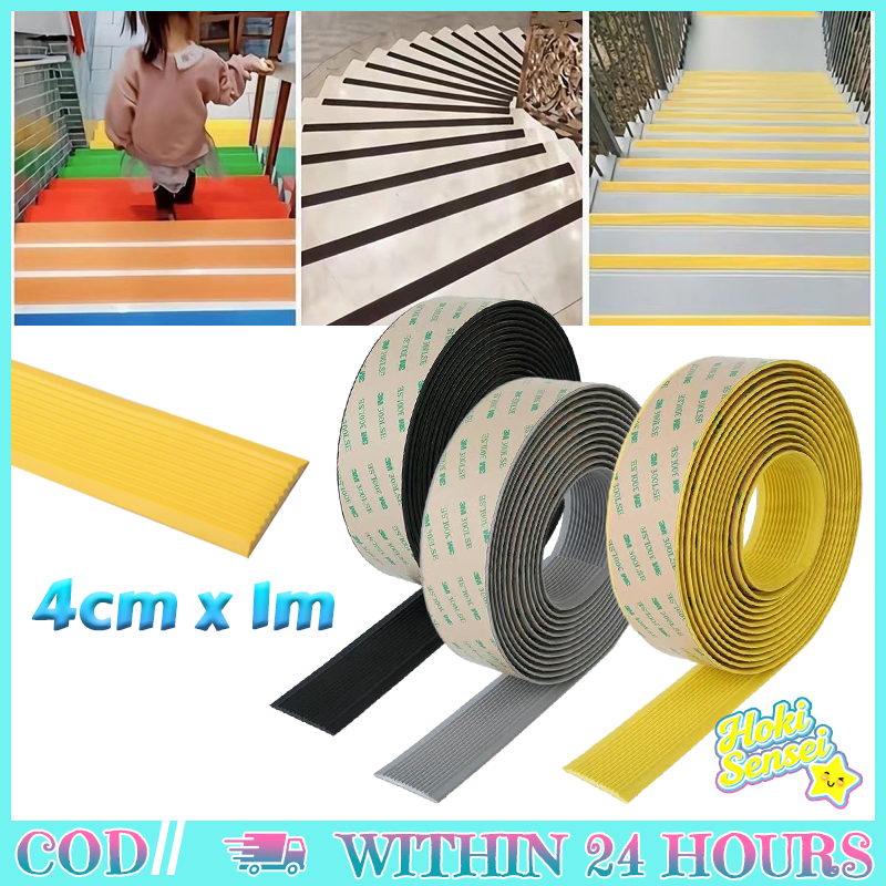 Lakban Anti Slip Tangga 4cmx1m Step Nosing Keramik Lantai Kamar Mandi Lis Tape Stiker Aman