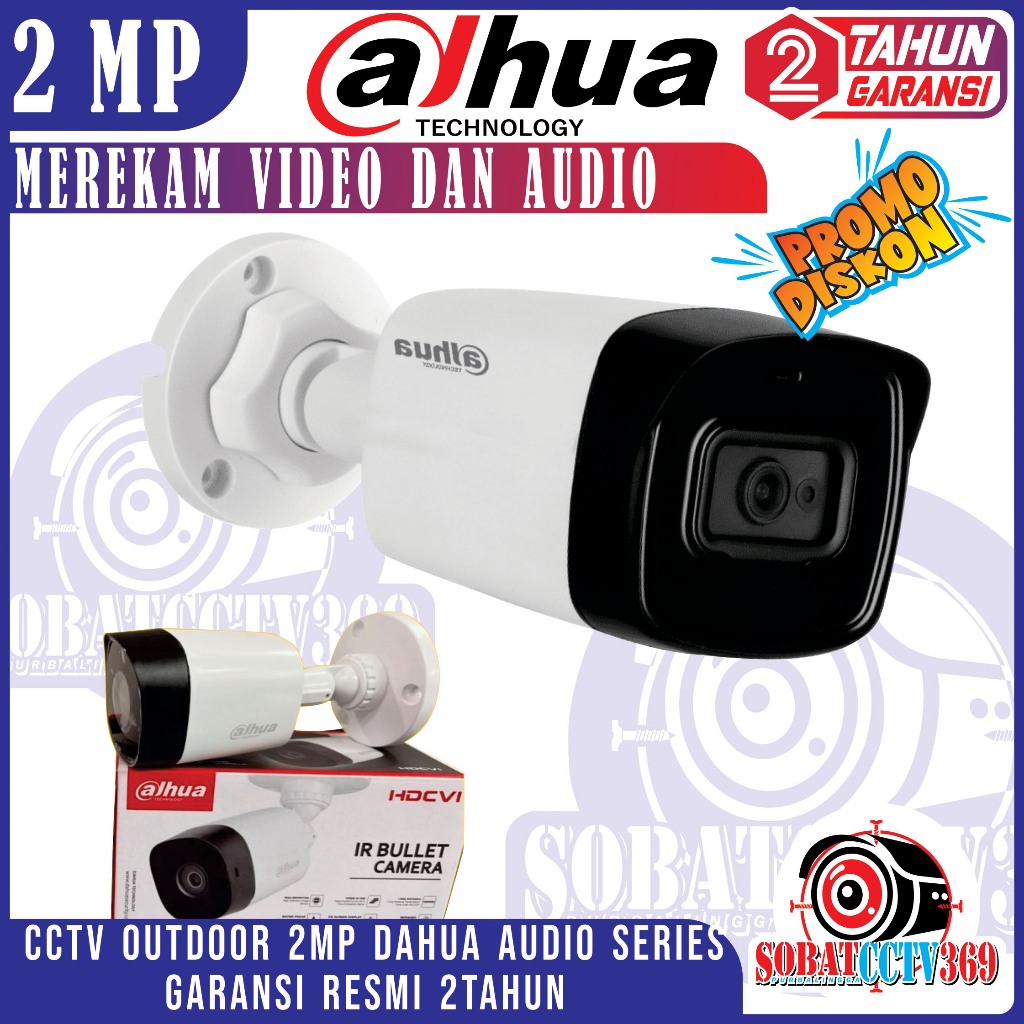 Kamera CCTV Outdoor Dahua 2MP - Night Vision, Infra 20m, Lensa 3.6mm