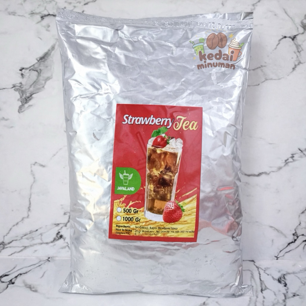[TERMURAH]Bubuk Minuman Rasa Strawberry/Stroberi Tea 1 Kg/1000G-JAVALAND