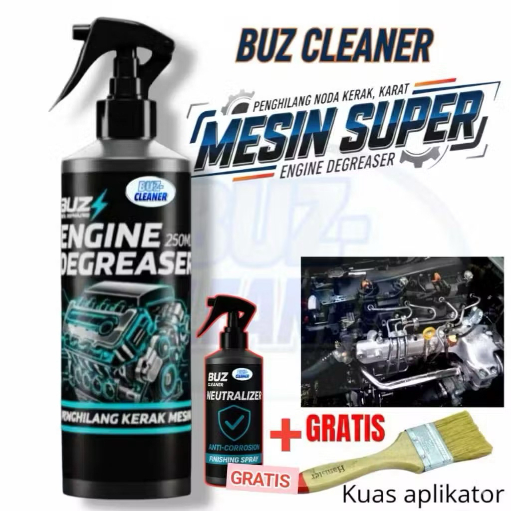 BUZ CLEANER MESIN SUPER Pembersih Kerak Noda Blok Mesin Motor - Cairan Pembersih Serbaguna
