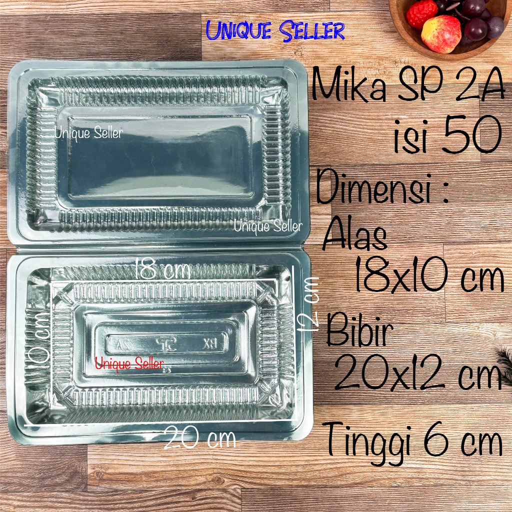 Mika 2A SP 2 A isi 50 pcs Uk 20x12x6 cm Mika Nasi Ayam Goreng Nasi Kuning Campur Daging Bakmi Bihun 