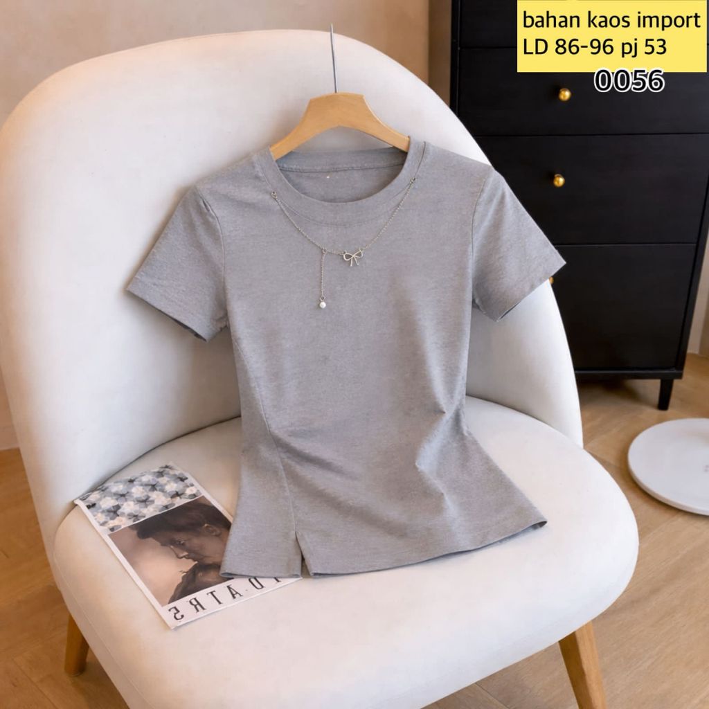 Blouse Kaos Lengan Pendek Import Atasan Kaos Fashion Import Oufit Kaos Import Wanita Blouse Kekinian