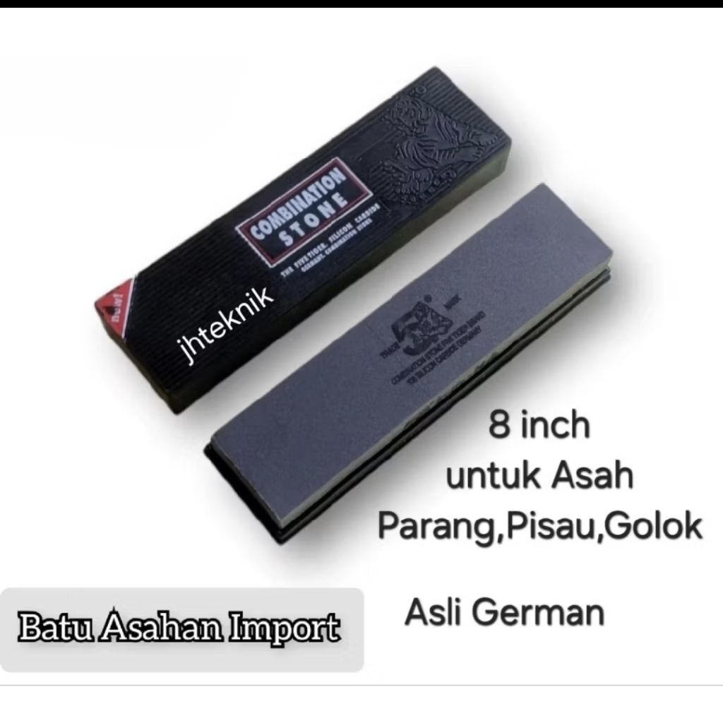 Batu Asah Kombinasi Five Tiger 8 inch/Batu Asah Import German Untuk Asah Pisau