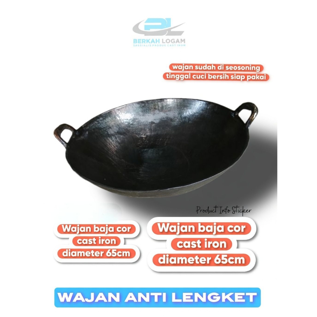 WAJAN BAJA COR JUMBO 65CM/WAJAN WOJO/WAJAN CAST IRON