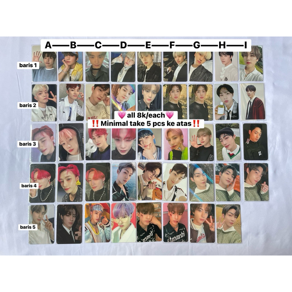 THE BOYZ PHOTOCARD PC OFFICIAL SANGYEON JU HAKNYEON HYUNJAE JI CHANGMIN Q KIM SUNWOO CHANHEE NEW MOO