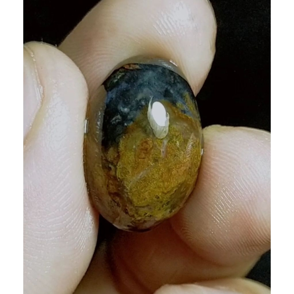 D52 - Batu BACAN KEMBANG - Pola Kasar - Bodyglass Natural Kristal Murah