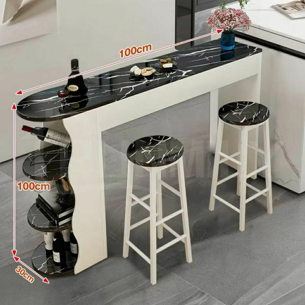 Meja Mini Bar Jati Sisi Bulat