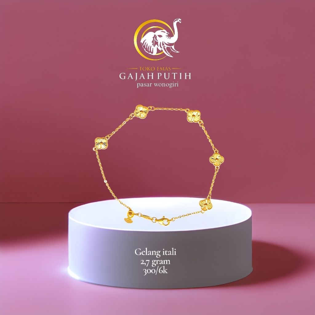 Gelang emas model itali 2,7 gram