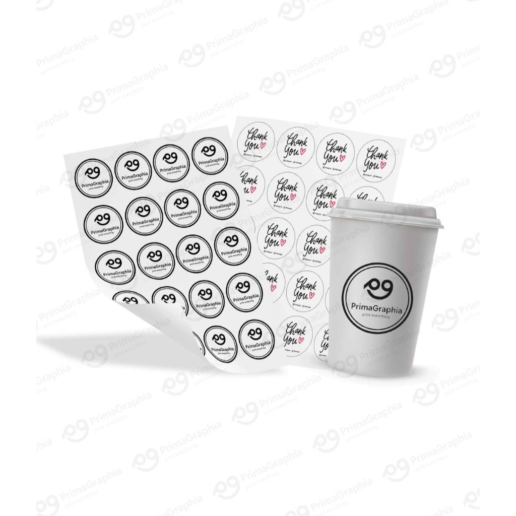 Stiker Transparant( Tahan Air ) Label  Ukuran A3+ Cutting Kisscut ( Tanpa Laminating)